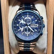 CASIO Edifice Men’s Chronograph Watch – Blue & Silver Stainless Steel (WR 100M)