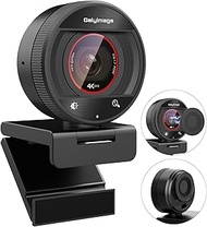 4K Webcam for streaming 1080P@60FPS Web Cam Dual Noise Cancelling Mics 4K Web Camera with Privacy Co