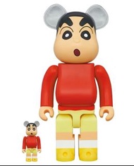 Medicom Toy 2021 Shin 蠟筆小新 原色版 400% + 100% Bearbrick be@rbrick