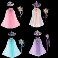 【ks1188.my】 冰雪奇缘披纱爱莎艾莎斗篷公主披肩苏菲亚披风女童万圣节儿童装扮Frozen Cloak, Elsa Cloak, Princess Cloa 【0604S3IWob76s】