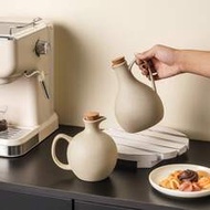 1pc Ceramic Oil Pot, Restaurant/Living Room/Kitchen Storage Jar, Sealed Jar, Food Storage Canister, 