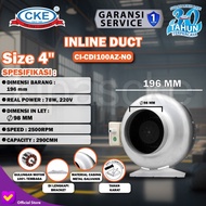 DUCT INLINE CKE CI-CDI100 4 INCH INLINE FAN DUCT FAN BLOWER HISAP