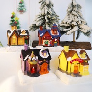 Christmas resin miniature house, resin house for creating a miniature landscape