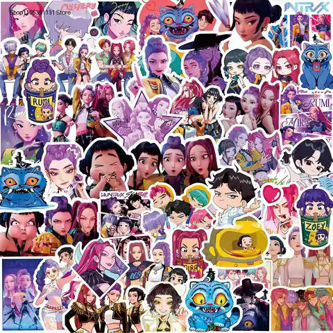 80Pcs Cartoon Stickers Y2K Aesthetic Waterproof Decals for Hydro Flask Laptop Luggage Phone Skateboa