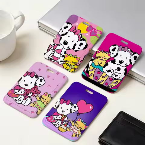 kawaii cue cartoon S-Spottie D-Dottie DOG sro Badge Holder ID Card Credit Cards Protector with Clear
