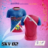 Sooka Super Series Volleyball Sublimation Tshirt Baju Microfiber Jersi