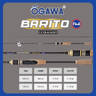 Ogawa Barito 602 702 Ultralight casting fishing rod Top carbon Solid, blank x wrap Ring Fuji