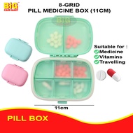 Pill Ubat 8 Petak/8-GRID Medicine Pill Box Weekly | Kotak Pill l Travel Pill Storage