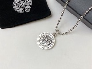 Chrome Hearts 經典珠珠鍊圓牌寶劍項鍊 香港順豐包郵