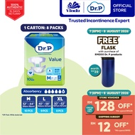 Dr. P Value Level 6 Adult Diaper M10/ L9/ XL8 (8 Packs)
