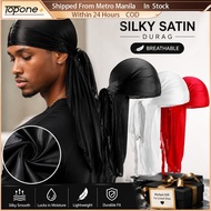 Durag Beanie Long Tail Satin Wave Cap With Wide Straps For Men Braids Locs And 360 Waves