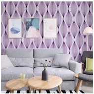UNGU Purple Wave Wall Wallpaper 8m to 9m x 45cm