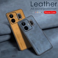 Luxury Sheepskin Leather Casing For Realme GT 3 GT3 Neo5 RealmeGT3 Neo 5 5G 2023 Fashion Simple Silicone Matte Textured Lambskin Phone Case ShockProof Bumper Soft