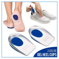 แผ่นรองรองเท้าเสริมส้น พื้นรองรองเท้า 2PCS Soft Silicone Gel Insoles for Heel Spurs Pain Relief Foot Cushion Foot Massager Care Heel Cups Shoe Pads Height Increase Insoles