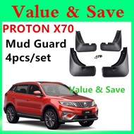 Proton X70 X-70 SUV Wheel Mudguard Fender Catena Mudflap Protector 4pcs/set Tayar Mud Guard Tyres Mud Flap Accessories