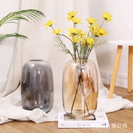 Simple Big Belly Glass Vase Modern Living Room Floor Flower Vase Table Decoration Decorative Flower Vase Wholesale