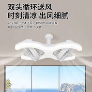 新款靜音強風LED吊扇吸頂燈豪華風扇排風扇💯家用創意臥室燈節遙控靜音三檔風三色燈光定時免裝