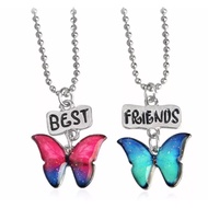 butterfly bff necklace