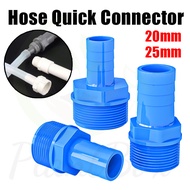 PVC Hose Quick Connector Hose Adapter Connector With Threaded 2025mm to 8 10 12 14 16mm Pipe Fitting