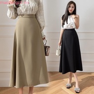 Fwdaily - Jasmine Skirt - (Premium Silk Skirt - Women's A Line Premium Women's Silk Simple Premium R