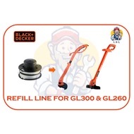 RS300 SPOOL LINE REFILL NYLON STRING FOR BLACK&DECKER GL300 & GL260 GRASS TRIMMER CUTTER