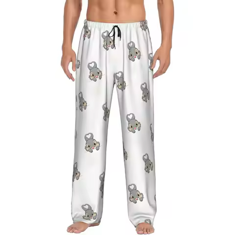 Custom B-Bambies Anime Pajama Pants Sleepwear Men Elastic Waistband Sleep Lounge Bottoms with Pocket