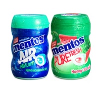 Combo of 2 jars of Mentos Air Sugar-Free Gum with eucalyptus mint flavor and Mentos Pure Fresh water