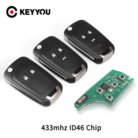 KEYYOU Modified 2/3/4BT Remote Car Key 315/433MHz ID46 Chip For OPEL/VAUXHALL Astra J Corsa E Insign