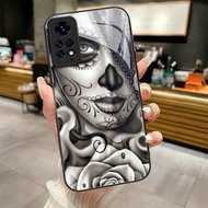Sugar Skull Day Of The Dead (2) design Tempered Glass Phone Case Cover For POCO F3 F4 F5 M5 M6 4G X3