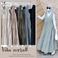 Baju Overall Vika Korean Style Bahan Linen Rami Premium Pakaian Wanita Remaja