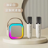 {Ready Stock} Wireless Microphone k12 Microphone Audio Integrated K Song Bluetooth Speaker Home Nati