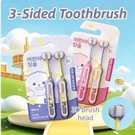 Three Sided Kids Toothbrush Soft Bristle Deep Cleaning Oral Care Gum Protection For Ages 3 To 12