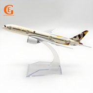 Etihad Boeing 787 Alloy Aircraft Model Diecast B787 Airplane Model Metal Plane Toy for Gift Desktop 
