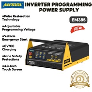 AUTOOL EM385 Inverter Programming Power Supply & Charger & Starter 400A Auto Battery Repair Real-tim