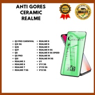 < TEMPERED GLASS CERAMIC - ANTI-BREAK >Q3 PRO CARNIVAL-Q3I 5G-Q3S-Q3T-Q5-Q5 PRO-Q5I-REALME 3-REALME 
