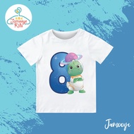 Dino 8 Year Old Birthday T-shirt Baby Boy Birthday Theme Short Sleeve Tshirt Boy Fashion Unisex READ