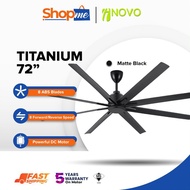 REGAIR INOVO Titanium 72 inches 8 Blades DC Remote Ceiling Fan