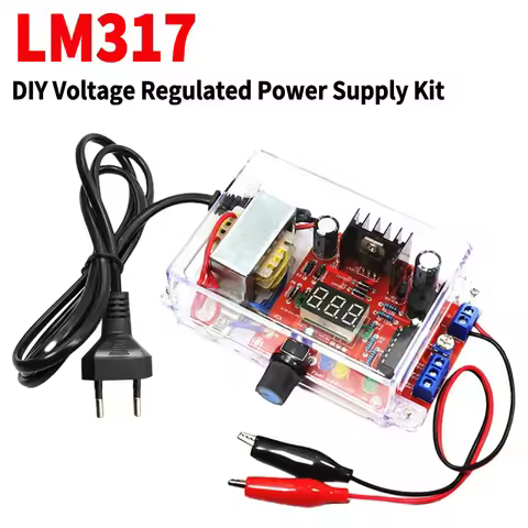 LM317 Adjustable Voltage Regulator DC Power Supply Kit DC 220V to 1.25V-12V DIY Electronic Parts Kit