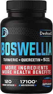 Boswellia Capsules 20:1 Extract 17100mg - Support Joint, Cartilage, Immune &amp; Body Health - Blended Turmeric, Quercetin, Citrus, Ginger, White Willow, Alfalfa &amp; Black Pepper - 120 Counts