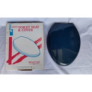 INAX/ECONAX CF5LKN dark blue / white elongated toilet seat cover
