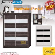 Suria~Wardrobe 5ftx6ft Pelbagai Design (Ready Stock/2 Color Option)