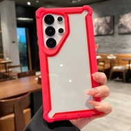 Clear shockproof phone case suitable for Samsung S25 FE, A17, A07, A56, A36, S25 Ultra, S24 Ultra, S