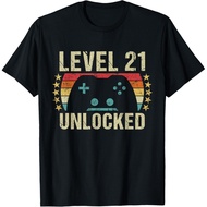Gaming Vintage 21St Birthday Gift 21 Year Old Boy  Gamer Gift T-Shirt