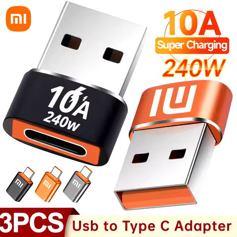 10A Xiaomi 13 12 Type C USBC Female To USB A Male Adapter Charger Cable OTG Converter For Samsung S2