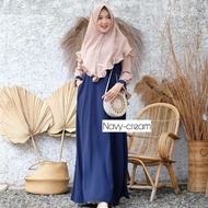 C.P - GAMIS SHANUM Syari Set Syari Polos Bahan Moscrepe free Hijab