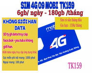 (Sẵn gói cước) Sim 4G mobifone tk159 mxh100 10 tỷ gb xem you.tu.be fa.book tik.tok đầu số 09. Sim ch