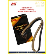 MEAUSU FAN BELT MSFB-7PK-034 7PK1166 NISSAN ALMERA N18T 1.0 11720-5EK0C