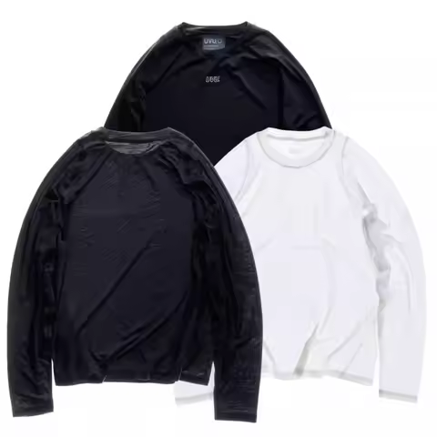 UVU Running Sporty Thin Long Sleeve T-Shirt Breathable Running Top Standard Fit Printed Men's Women'