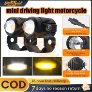 Mini driving lights 1pair Motorcycle light Mini driving light Driving light White+yellow With switch