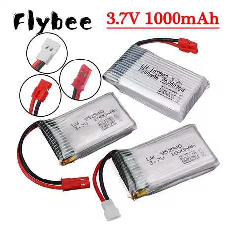 3.7V 1000mah Lipo Battery For Syma X5 X5C X5C-1 X5S X5SW, JST to HQ898B H11D H11CM, Syma X5HC X5HW X